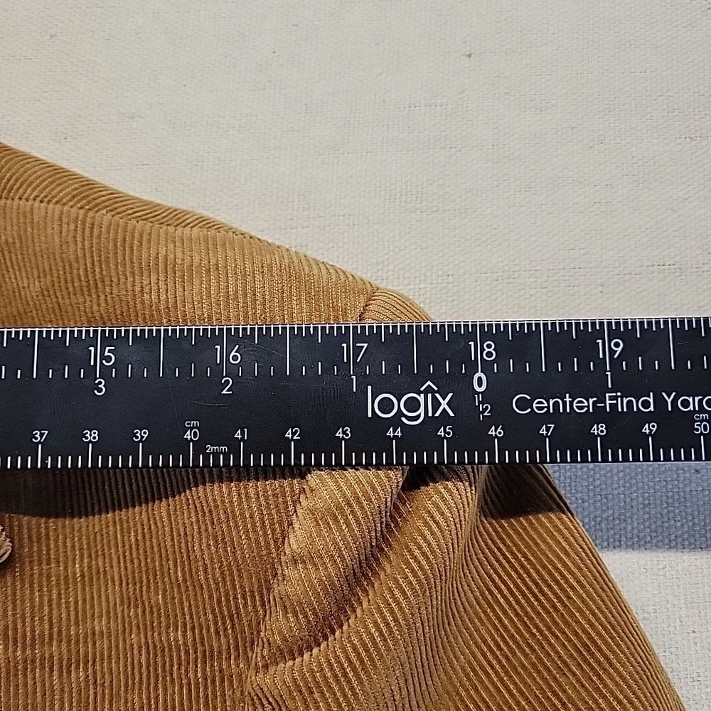 Brown Corduroy Blazer Jacket Men's 42R Vintage Style Unisex Oversized Look